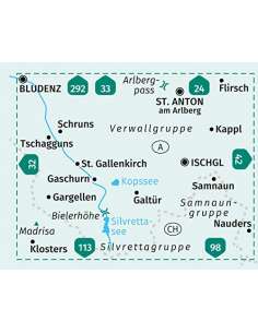 KK 41 Silvretta - Verwallgruppe turistatérkép - matt... 2