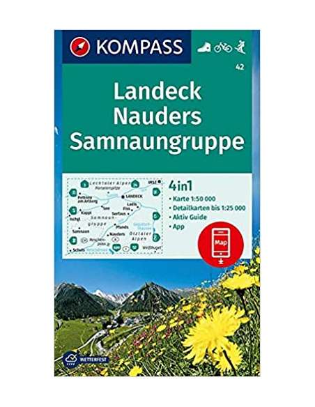 KK 42 Landeck - Nauders - Samnaungruppe turistatérkép