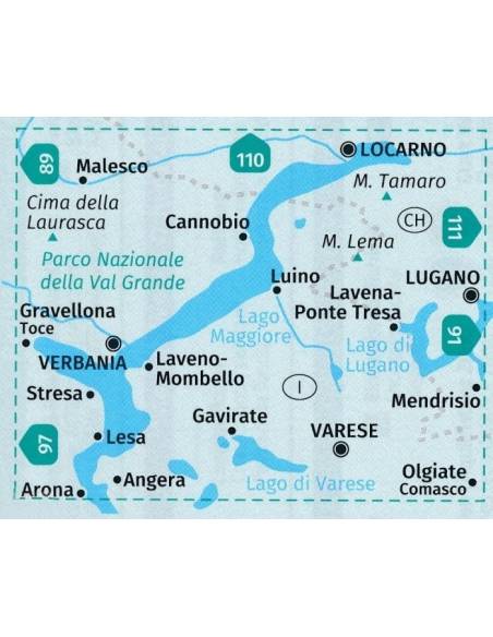 KK 90 Lago Maggiore, Lago di Varese sí-,  kerékpáros-, turistatérkép