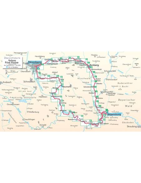 Fünf-Flüsse Radweg -  kerékpáros atlasz (Nürnberg - Regensburg körtúra)