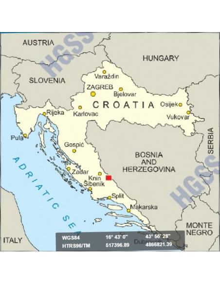 HG-DA 14 Dinara - Troglavska Skupina - Zapad turistatérkép (nyugat)