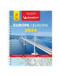 MN 0136 Europe 2024 Atlas (A4-Spiral) - Európa atlasz 2024 2