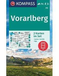 KK 292 Voralberg 2 db-os túra-, kerékpáros- és sítérkép