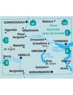 KK 97 Varallo - Verbania- Lago d'Orta turistatérkép 2024 2