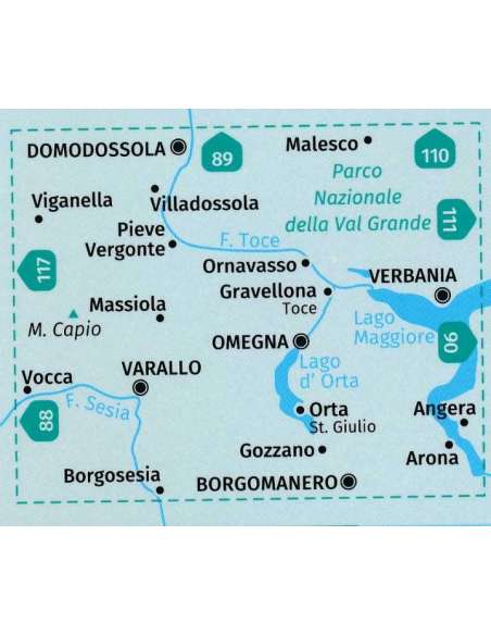 KK 97 Varallo - Verbania- Lago d'Orta turistatérkép 2024