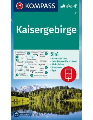KK 9 Kaisergebirge turistatérkép 2023