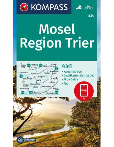 KK 834 Mosel Region Trier turistatérkép 2023