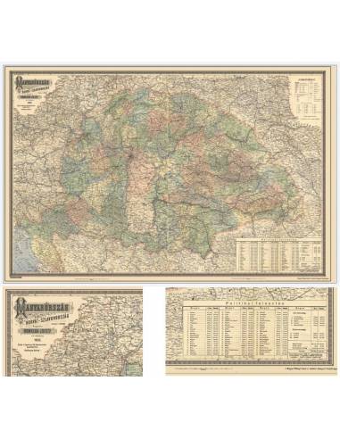 Magyarország 1903 közigazgatási falitérkép -...