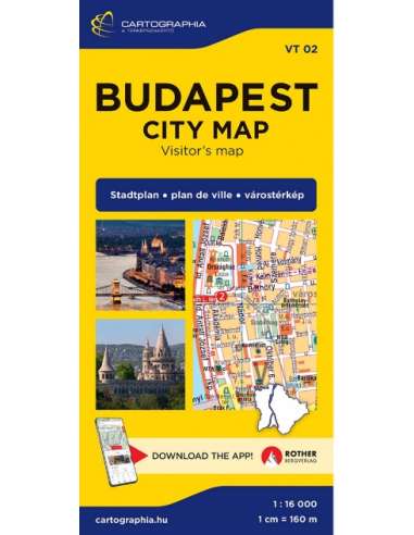 Budapest city map - Budapest belváros térkép VT 02
