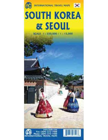 South Korea & Seoul - Dél-Korea és Szöul térkép