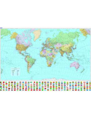 The World - Világtérkép politikai falitérkép -...