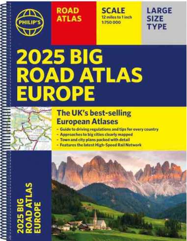 Big Road Atlas Europe 2025 - Európa A3-as...