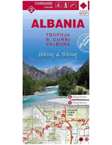 Albánia 2: Tropoja, B.Curri, Valbona turistatérkép