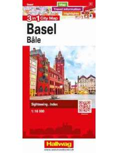 Basel 3 in 1 City Map - Bázel térkép laminált