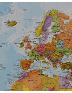 World political wall map - Politikai világtérkép,... 2