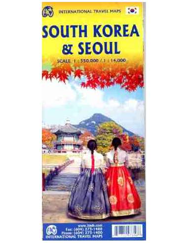 South Korea & Seoul - Dél-Korea és Szöul térkép