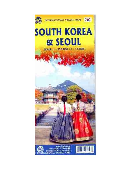 South Korea & Seoul - Dél-Korea és Szöul térkép