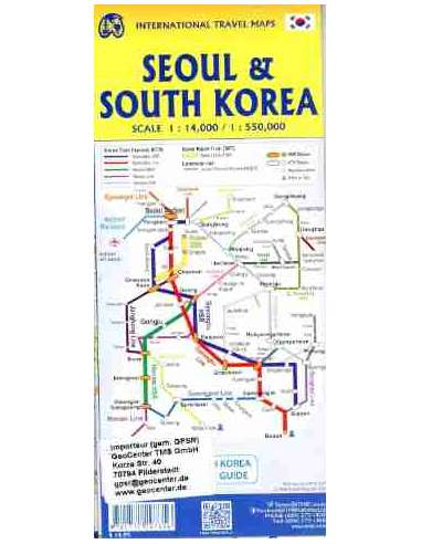 South Korea & Seoul - Dél-Korea és Szöul térkép