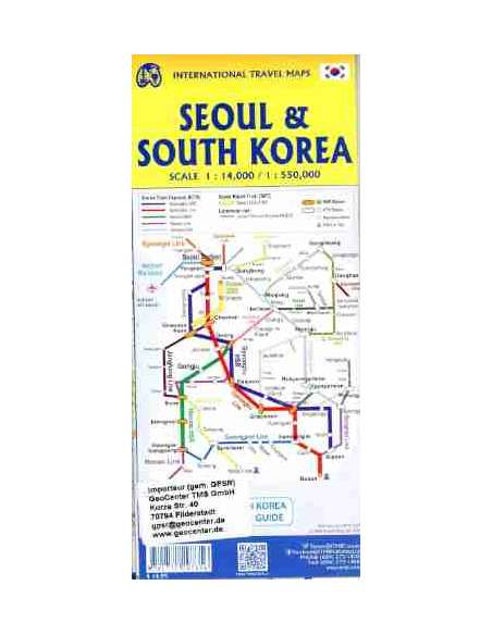 South Korea & Seoul - Dél-Korea és Szöul térkép