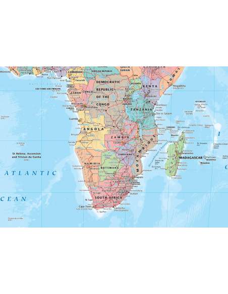 Collins World Wall Map laminated - Világ politikai falitérkép - laminált 95x70 cm