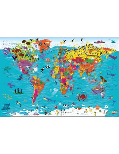 Children's World Map - Gyermek világtérkép fali...