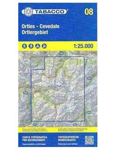 TO 08 Ortles - Cevedale - Ortlergebiet térkép