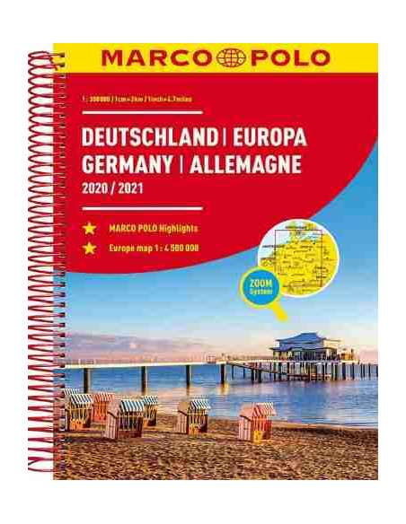 Deutschland Reiseatlas 2020/2021 MARCO POLO - Németország autóatlasz