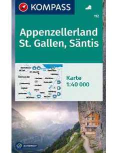 KK 112 APPENZELLERLAND - St.GALLEN - SANTIS turistatérkép