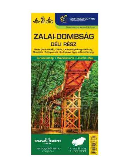 Zalai-dombság déli rész turistatérkép