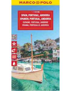 Spanyolország, Portugália és Andorra térkép - Marco Polo