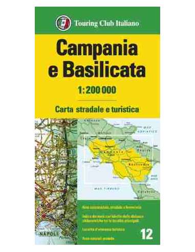Campania és Basilicata (12) tartomány térképe