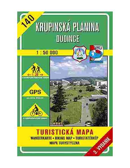 VKU-TM 140 Krupinská planina - Dudince - Korponai-fennsík térképe