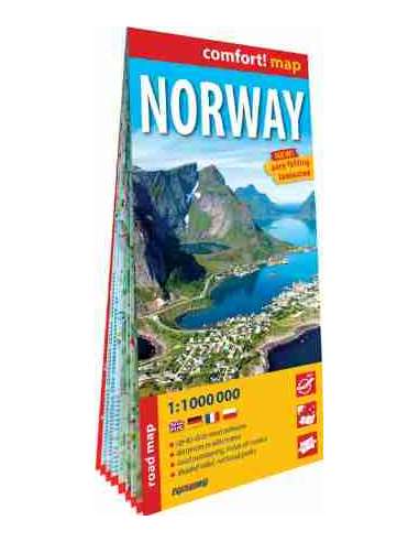 Norway - Norvégia térkép - Comfort! map 2025