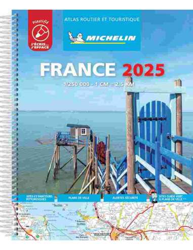 MN 20700 - France atlas 2025 Laminated Spiral -...