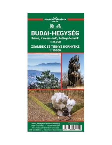Budai-hegység 2021- Iharos-Kamara-erdő - Tétényi-fennsík - Zsámbék és Tinnye környéke turistatérkép