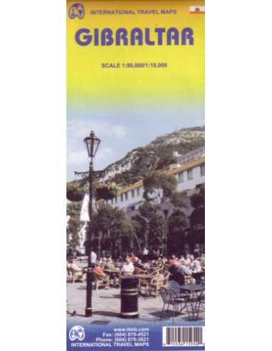 Gibraltar - Gibraltár térkép ITM