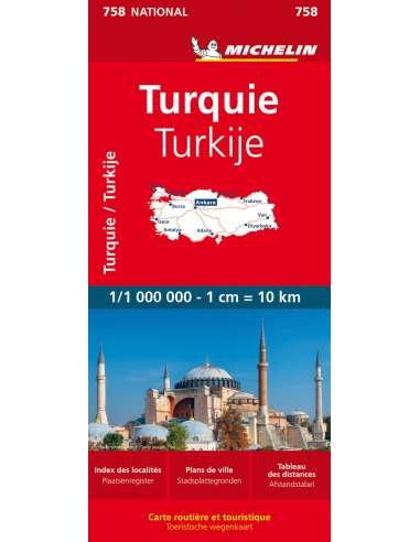 MN 758 Törökország térkép