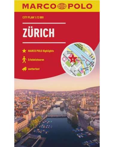 Zürich várostérkép - laminált - MARCO POLO