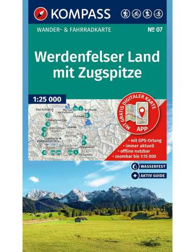 KK 07 Werdenfelser Land mit Zugspitze túra-,...
