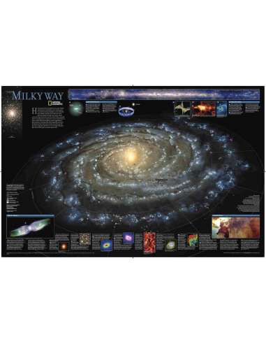 Milky Way - Tejút falitérkép laminált 80x50 cm