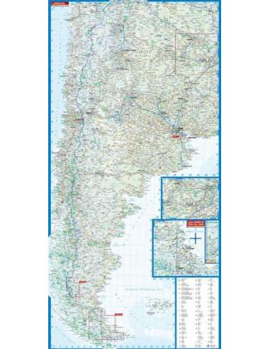 Argentina laminált térkép - BORCH
