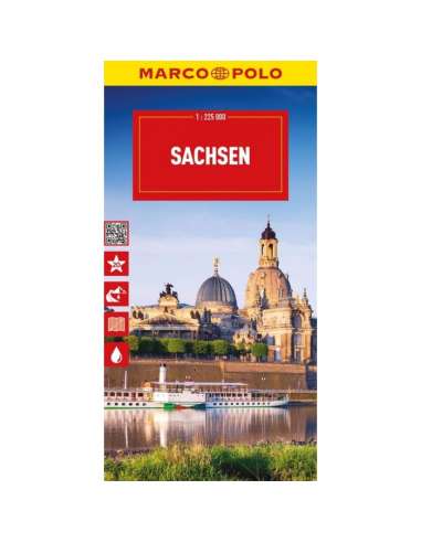 Sachsen - Szászország térkép MARCO POLO