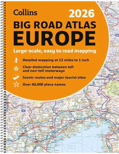 Collins Big Road Europe atlas 2026 - Collins...