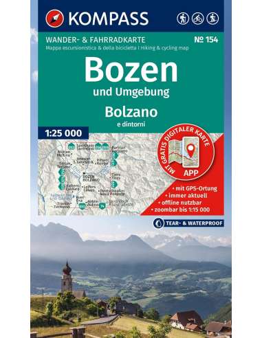 KK 154 Bozen und Umgebung - Bolzano túra-, sí-...