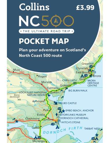 Collins NC500 pocket map - Skócia északi partja...