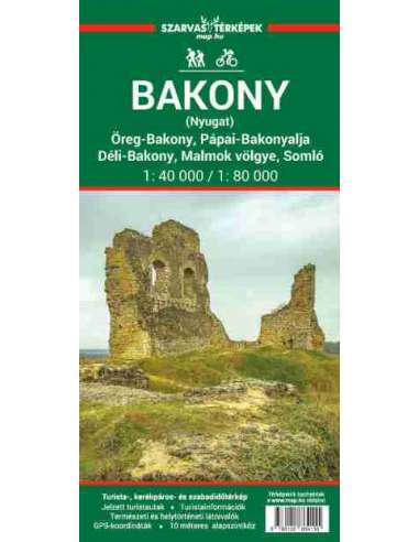 Bakony - Nyugat turistatérkép