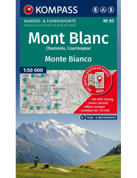 KK 85 Mont Blanc - Monte Bianco turistatérkép 2025