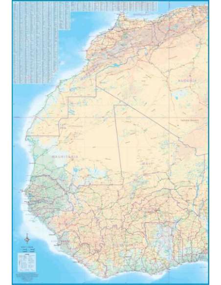Africa Nortwest - Északnyugat-Afrika térkép