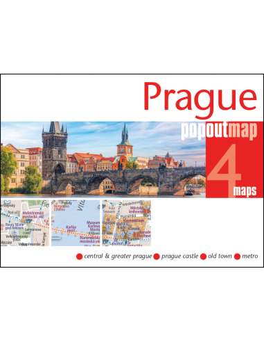 Prague popout map - Prága kosártérkép