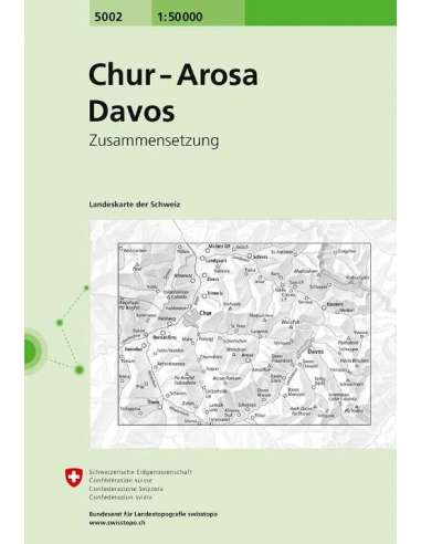 5002 Chur - Arosa - Davos topográfiai térkép